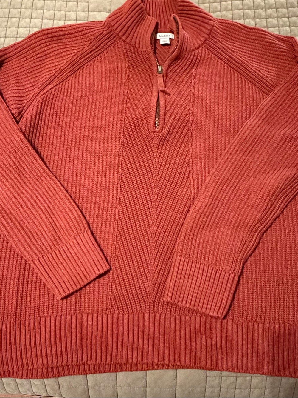 L.L. Bean Women’s Cowl Neck Sweater - Burnt Orange
